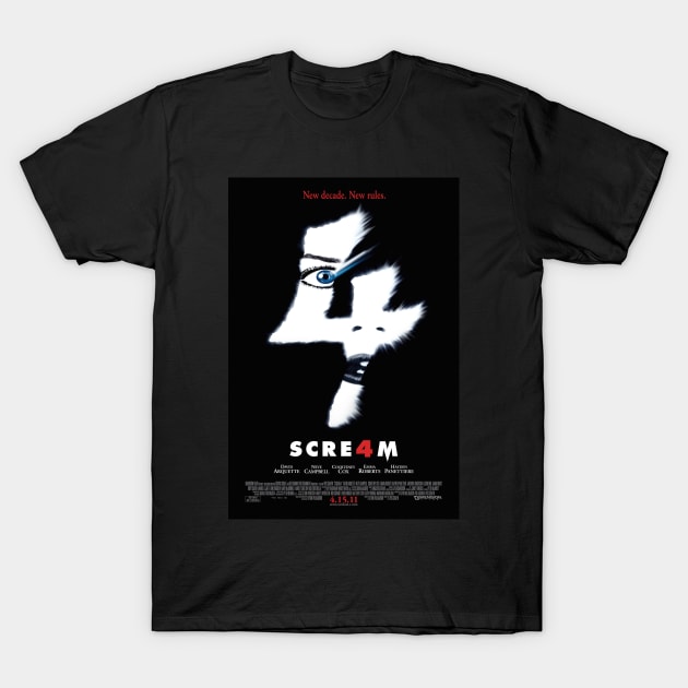 Scream 4 Movie Poster T-Shirt by petersarkozi82@gmail.com